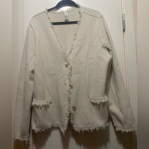 Structured Cream Cardigan